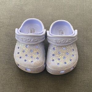 CROCS Kids Glitter Sandals - Silver